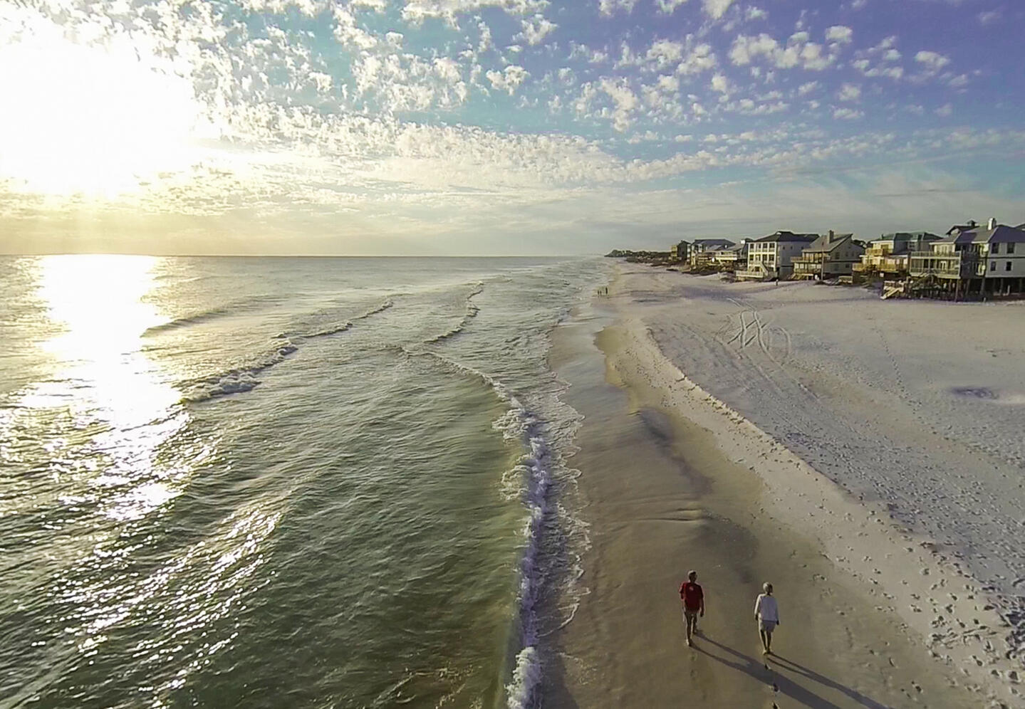 Walking along on Blue Mountain Beach